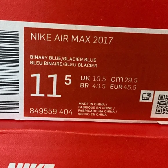 Nike Air Max 2017 Mens Binary Blue New Sneakers NIB Shoes - Picture 14 of 14